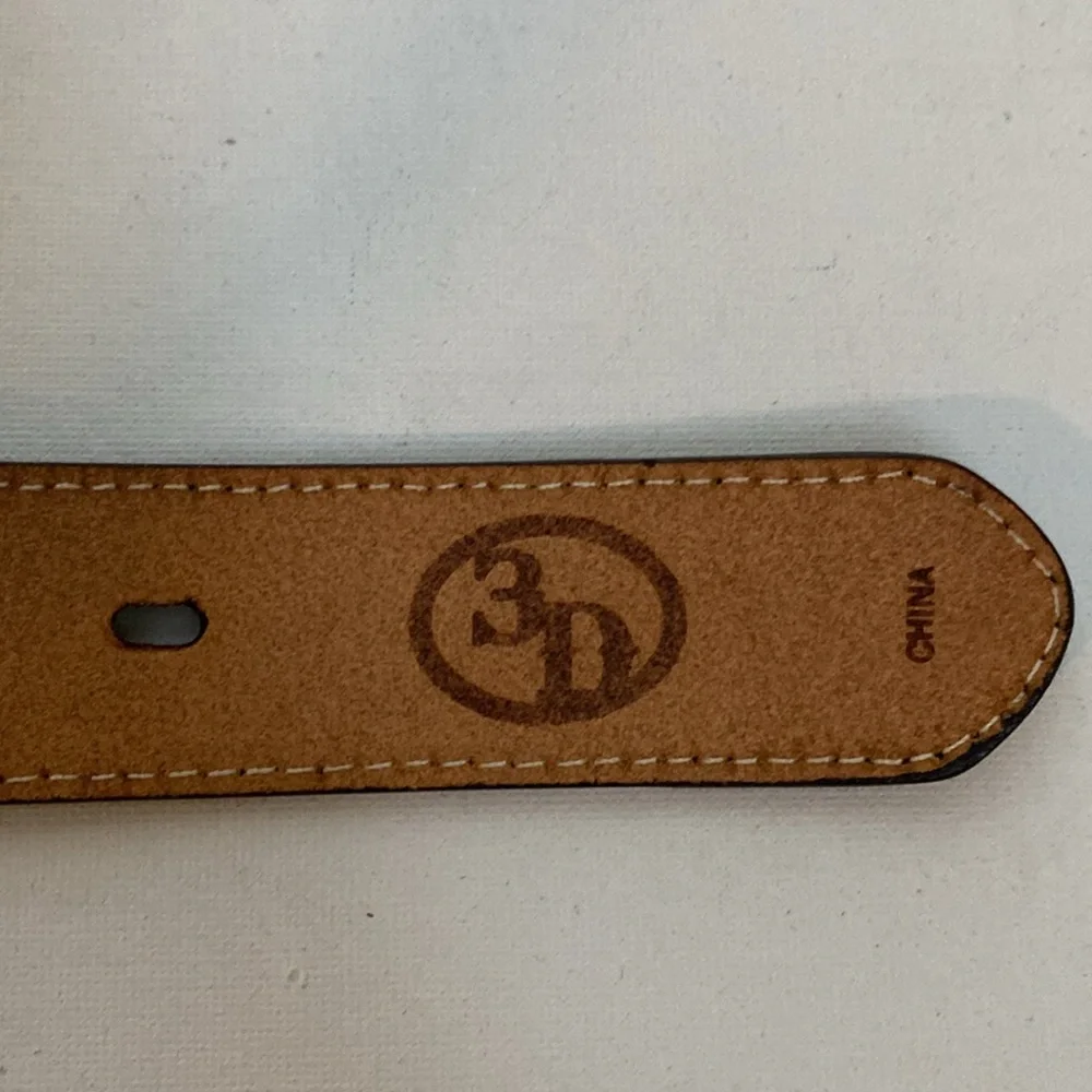 3D leather belt